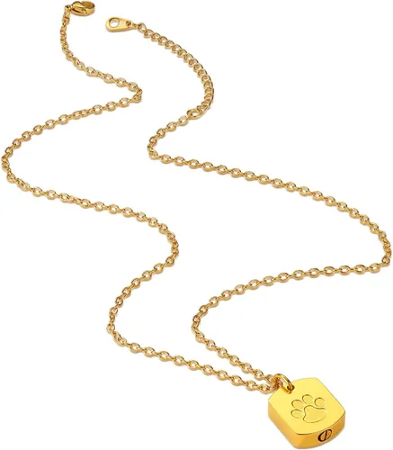 Vista 24 de Richsteel Collar de urna para cenizas, joyería de cremación, colgante de recuerdo conmemorativo con cadena
