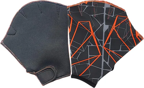 Vista 7 de Guantes de natación de nailon para natación acuática, guantes de malla para entrenamiento acuático, entrenamiento acuático, equipo de mano