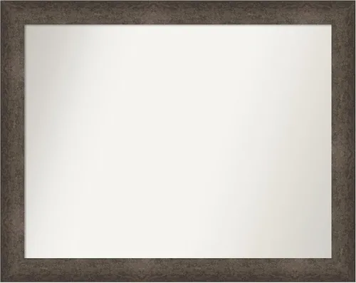 Vista 1123 de Amanti Art Espejo de pared personalizado no biselado (25 x 25 pulgadas), marco de bronce acentuado, varios tamaños personalizados, espejo de baño
