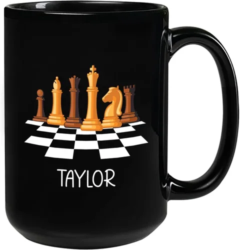Vista 15 de Taza de café de fútbol americano con nombre personalizado, regalo de fútbol personalizado, porcelana negra 11oz y 15oz