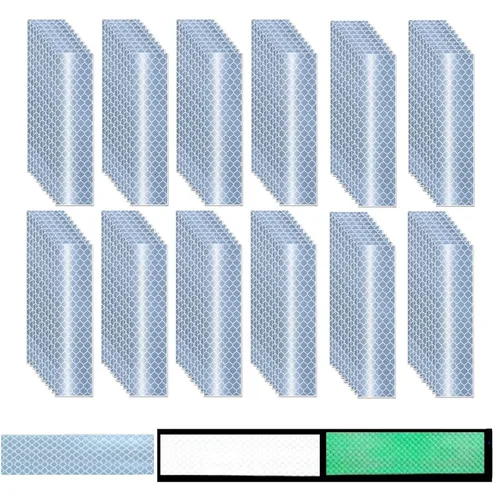 Vista 172 de Pegatinas reflectantes 1 pulgada de diámetro Redondas Reflectoras, Cinta adhesiva impermeable al aire libre de alta visibilidad (80 piezas)