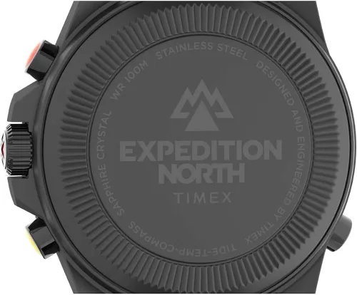 Vista 5 de Timex Expedition North Tide-Temp-Compass TW2V03900JR - Reloj de cuarzo para hombre, Negroplomizoazulrojo