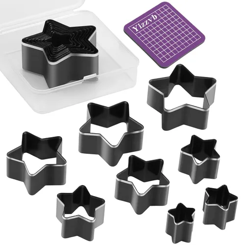 Vista 10 de 8 piezas de herramientas de corte de círculo de cuero, troqueles de corte de cuero 20 25 30 35 40 45 50 55mm High Carbon Steel Round Craft