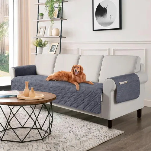 Vista 17 de TAOCOCO Fundas impermeables para silla para mascotas y perros con respaldo antideslizante, fundas para asiento de silla con bolsillo lateral