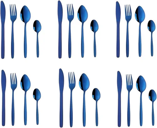Vista 30 de BuyGo - Juego de cubiertos de 4 piezas, color negro, de acero inoxidable, portátil, para campamento, viajes, servicio para 1