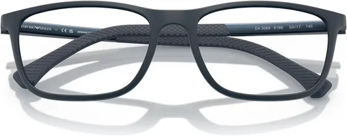 Vista 5 de Emporio Armani Gafas de sol rectangulares Ea3069 para hombre Lente azul mate/Demo
