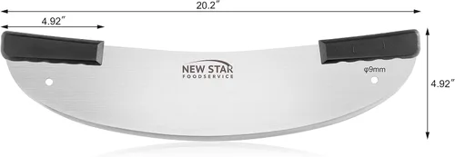 Vista 2 de New Star 50646 Cuchillo de pizza de acero inoxidable de grado comercial, estilo rockero, 20 pulgadas