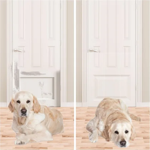 Vista 6 de Protector de puerta contra arañazos de perros, protector de garra de puerta flexible transparente y resistente, protector antiarañazos para muebles