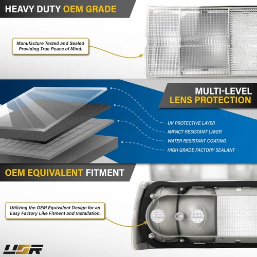 Vista 9 de USR Pre Face 84-86 E30 EURO OE Style Lente Clara Esmerilada Luz Trasera Set de Lámpara Trasera (Izquierda + Derecha) Compatible con 1984-1986 BMW