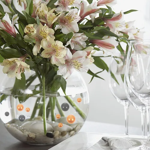 Vista 6 de MAGICLULU 500 cuentas de perlas flotantes para decoración de jarrones de bricolaje, sin decoración de perlas para arreglos florales, centros de mesa