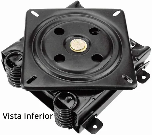 Vista 2 de Mecanismo para silla basculante giratoria con base de placa de resortes de acero y juego de tornillos