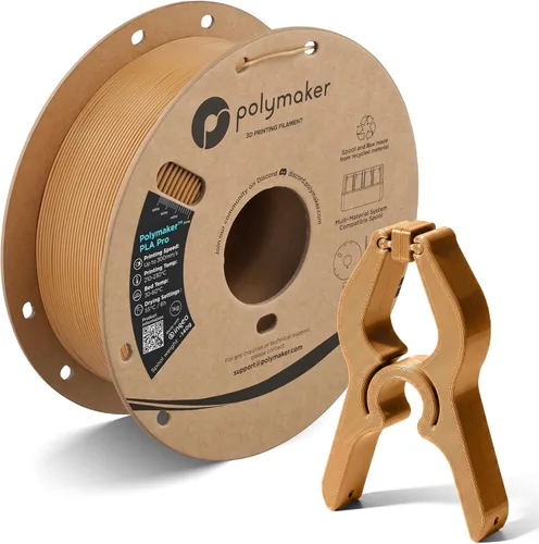 Vista 12 de Polymaker PLA Pro Filament 1.75mm 1KG Black, High-Impact Resistance Tough, High Speed Up to 300mm/s, Clean Surface, Low-Warp, Easy to Print on