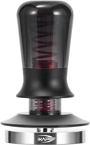 Vista 13 de IKAPE Manipulador de espresso de 39.25 mm, manipulador de café barista premium negro con resorte calibrado, manipulador de acero inoxidable 100%