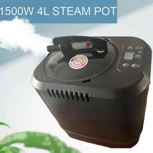 Vista 2 de Vaporizador de sauna de 3 litros con mayor volumen y más salida de vapor, generador de vapor certificado por la Fcc de 3L y 1200 W, máquina de vapor