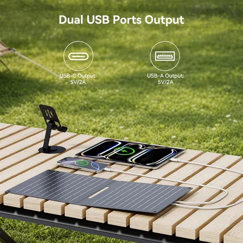 Vista 3 de Pantalla inteligente portátil del cargador del panel solar pequeño de 15W