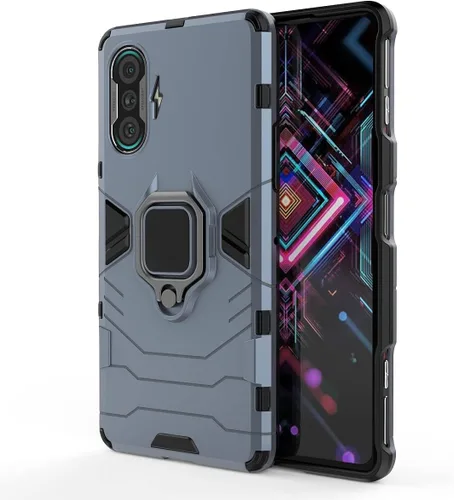 Vista 2 de Funda para Xiaomi Poco F3 GT y Redmi K40, carcasa magnética para montaje en coche, azul