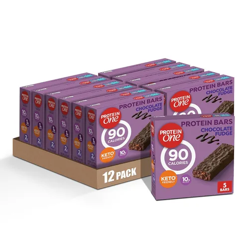 Vista 8 de Protein One Barras de proteína de 90 calorías, chispas de chocolate, aptas para Keto, 5 unidades, 4.8 onzas (paquete de 12)