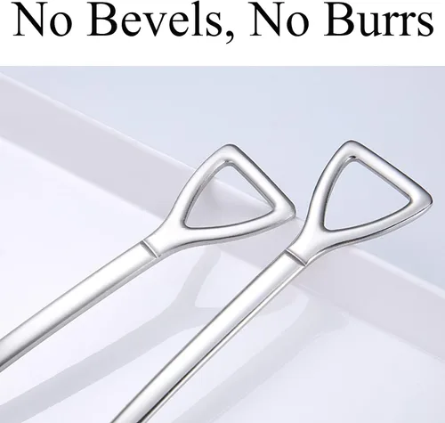 Vista 4 de 4 cucharas de acero inoxidable con forma de pala para café, té, azúcar, cuchara para revolver, pastel de postre, comida para gatos y perros