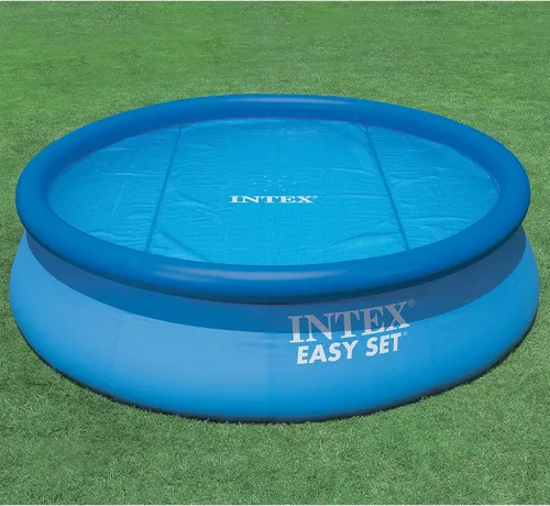Vista 6 de Intex Piscina redonda inflable, cubierta solar redonda de 18 pies y filtro tipo A (paquete de 6)