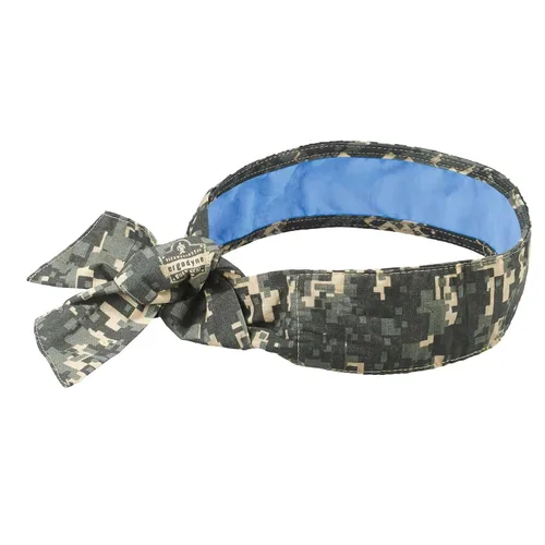 Vista 11 de Ergodyne Chill Its 6700CT - Bandana de enfriamiento, forrada con material PVA evaporativo para un alivio de enfriamiento rápido, lazo para un ajuste