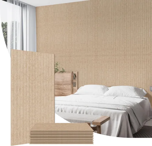 Vista 13 de Olanglab Paquete de 10 paneles acústicos de pared, 48 x 24 pulgadas por cada panel acústico, absorbentes de sonido, paneles de sonido decorativos