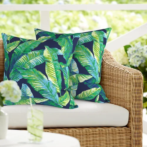 Vista 69 de DYTXIII Paquete de 2 almohadas lumbares impermeables para exteriores con rellenos, 12 x 20 pulgadas, almohada decorativa rectangular para patio