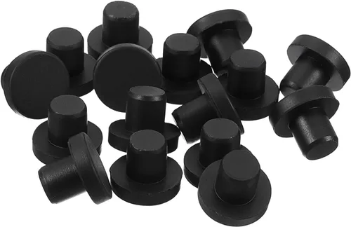 Vista 25 de uxcell 16 Piezas de Tapones de Goma Negros, 2.7mm para Agujeros de Enchufe de 2-2.5mm/0.08-0.1