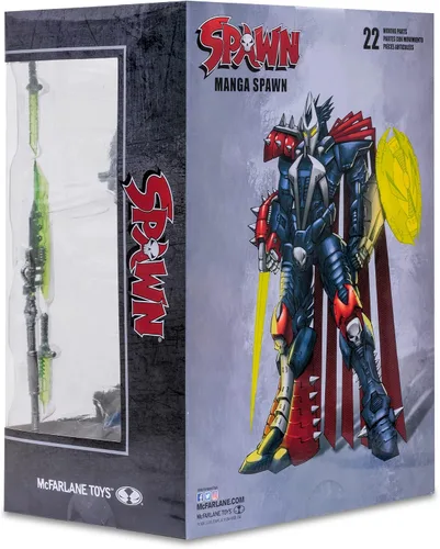 Vista 10 de McFarlane Toys, Spawn Comic Designer Edition Manga Spawn Mega figura con 22 partes móviles, figura coleccionable con accesorios y base de soporte