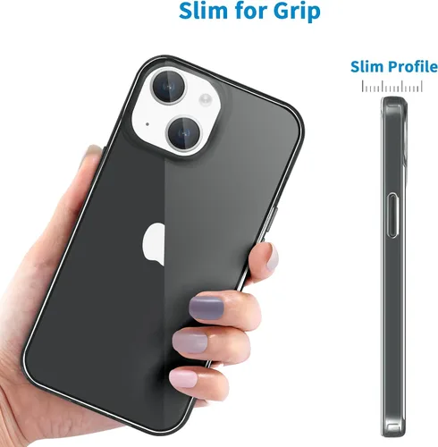 Vista 5 de JJGoo Compatible con iPhone 13 Mini, funda suave y transparente a prueba de golpes, delgada, antigolpes, para iPhone 13 mini, 5.4 pulgadas, negro