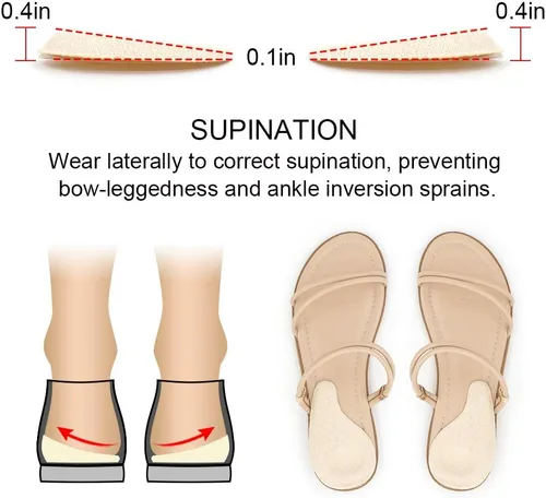 Vista 3 de Dr. Foot's - Plantillas de supinación y plantillas de sobrepronación, taloneras mediales y laterales para alineación de pies, dolor de rodilla
