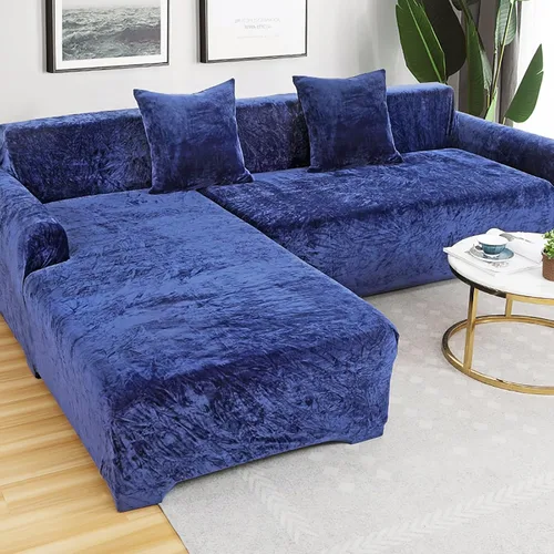 Vista 8 de Konsilsa Funda de sofá modular de terciopelo, funda elástica suave y gruesa para sofá antideslizante en forma de L, adecuada para muebles de sala