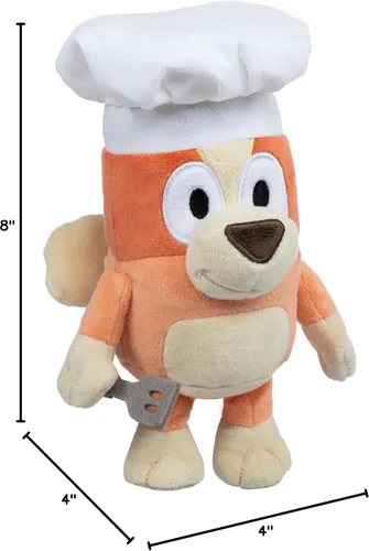 Vista 6 de Bluey Friends - Peluche de juguete suave Chef Bingo con gorro de chef y espátula