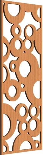 Vista 28 de 9 3/8"W x 24 3/8"H x 1/4"T Farwell Decorativos Paneles de Pared de Madera Calado, Hickory