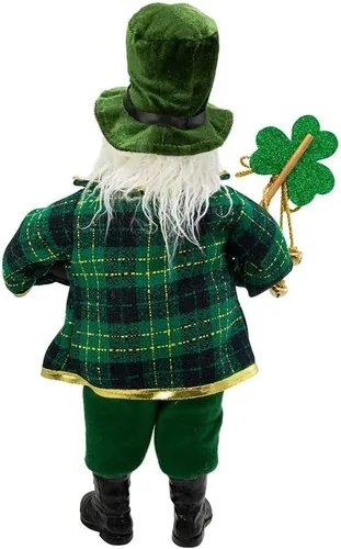 Vista 2 de Kurt S. Adler Figura de Papá Noel irlandés Kringle Klaus de 18 pulgadas