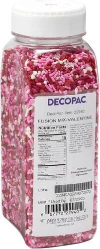 Vista 18 de DECOPAC Bloom Sweet Bloom Deluxe Fusion Mix, 26 onzas, chispas de caramelo elegantes en recipiente portátil, chispas comestibles para pasteles