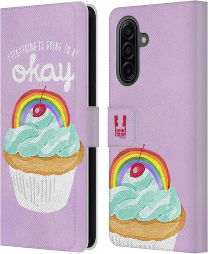 Vista 100 de Head Case Designs Assortment Cupcakes Happiness Leather Wallet Case Compatible with Samsung Galaxy A07 4G Surtido