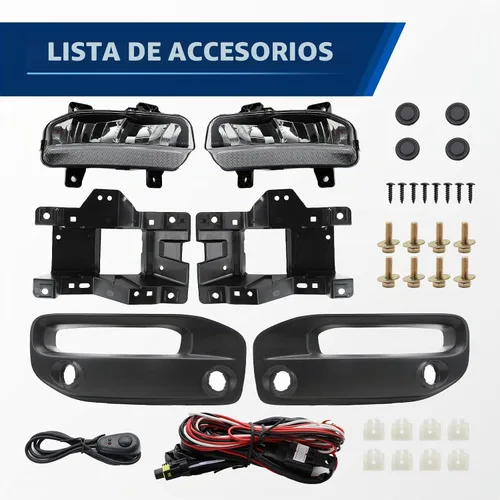 Vista 3 de Luz antiniebla LED compatible con Dodge Ram 2500 3500 2019 2020 2021 2022, montaje de luces antiniebla de parachoques delantero con soporte