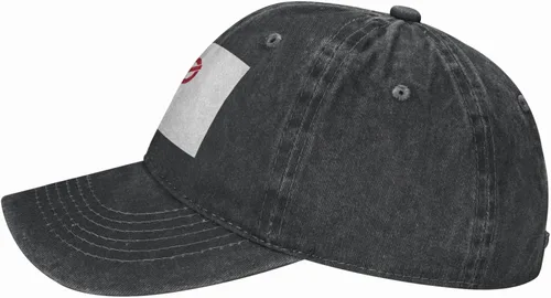 Vista 2 de Flag of Soka Saitama Denim Cloth Daddy Hat Baseball Cap Adjustable Black Hat