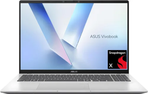Vista 11 de ASUS Vivobook 16 Laptop, 16” WUXGA 60Hz Display, Qualcomm Snapdragon X, Qualcomm Adreno GPU, 16GB RAM, 512GB SSD, Windows 11, Quiet Blue Azul