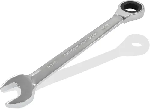 Vista 4 de Llave de trinquete de 1-1/8 pulgadas, llave combinada de trinquete, 12 puntos, 72 dientes para proyectos SAE espacios reducidos