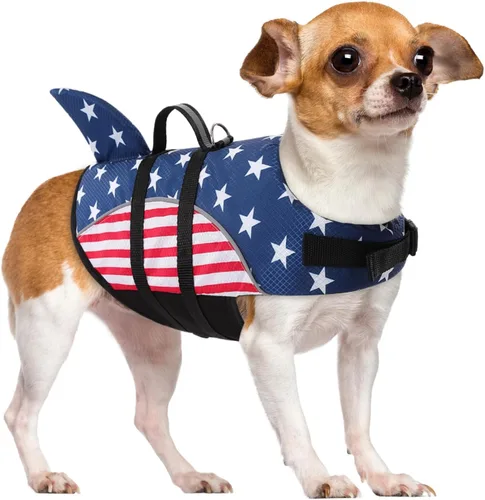 Vista 9 de Queenmore Chaleco Salvavidas para Perros Pequeños XXS, Chalecos Salvavidas para Cachorros para Perros Pequeños, Chaleco Salvavidas para Perros