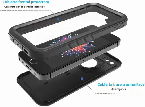 Vista 4 de SPORTLINK Funda impermeable para iPhone SE 3rd 2022/iPhone SE 2nd 2020/iPhone 7/8 - Con protector de pantalla integrado, funda impermeable de cuerpo