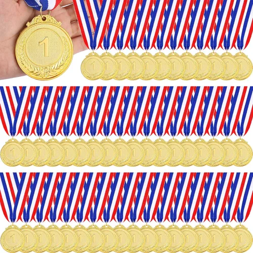 Vista 9 de Sasylvia 120 medallas de oro y plata de bronce, medallas ganadoras de premios, medallas para adultos y niños, medallas para béisbol, softbol