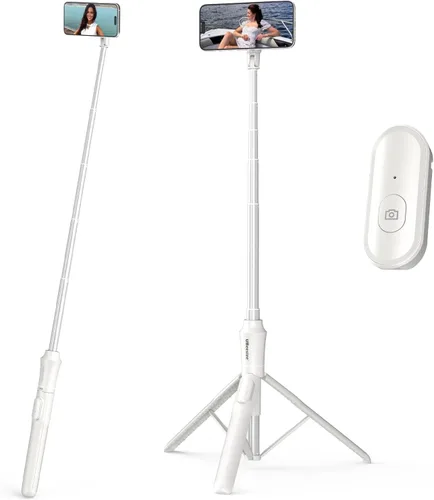 Vista 9 de UBeesize Trípode magnético para teléfono selfie de 62 pulgadas con control remoto inalámbrico, soporte extensible para teléfono celular, compatible