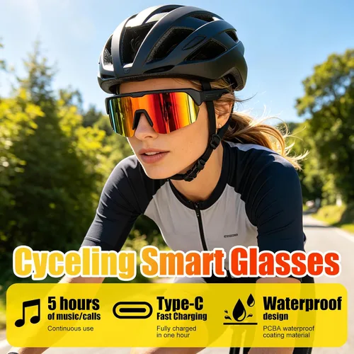 Vista 5 de OBEST - Lentes impermeables con Bluetooth para hombres y mujeres, UV400