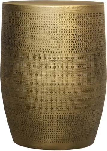 Vista 6 de SIMPLIHOME Johnsen 15" Wide Round Iron Table in Antique Brass Latón antiguo