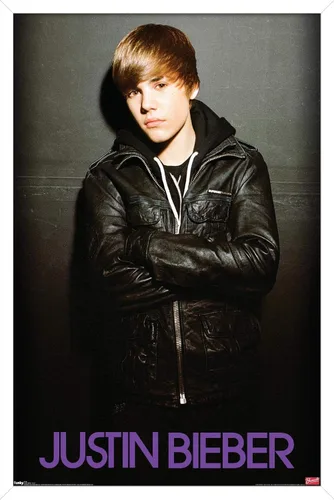 Vista 13 de Trends International Justin Bieber - Póster de pared de amor, 14.725 x 22.375 pulgadas, versión enmarcada de madera de granero