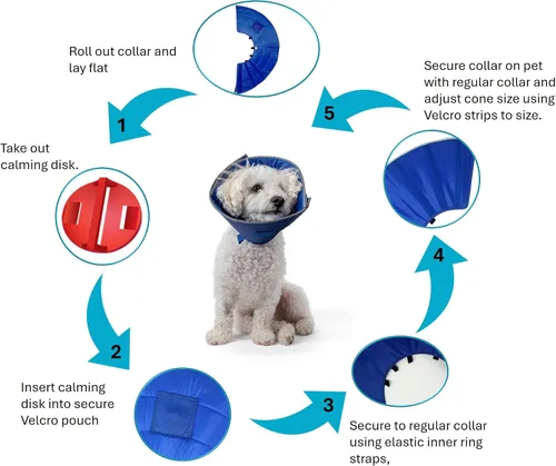 Vista 5 de Calm Paws Collar para el cuidado del perro con calmante (XS)