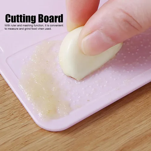 Vista 4 de Pequeña tabla de cortar, tabla de cortar de cocina plegable para cocina plástico fruta rosa mini