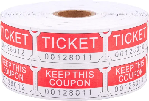 Vista 8 de ESSENTIAL 1000 Blue Double RaffleTickets Roll, rollo de boletos 50/50 Boletos para rifas imprimibles para ocio, ver películas, entretenimiento